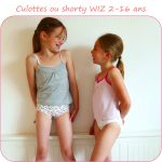 Patron couture enfant culottes ou shorty WIZ